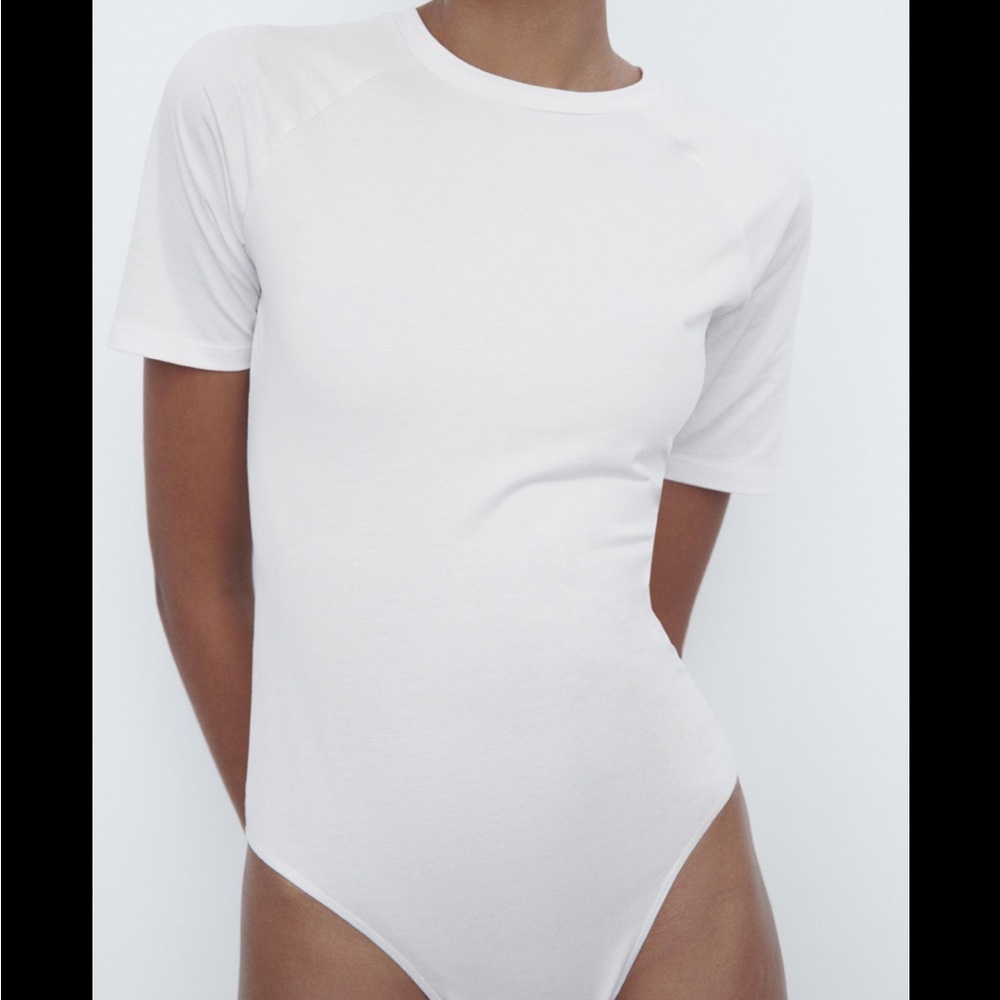 Zara- Size M - White- Brand new, tags on bodysuit. Never worn.